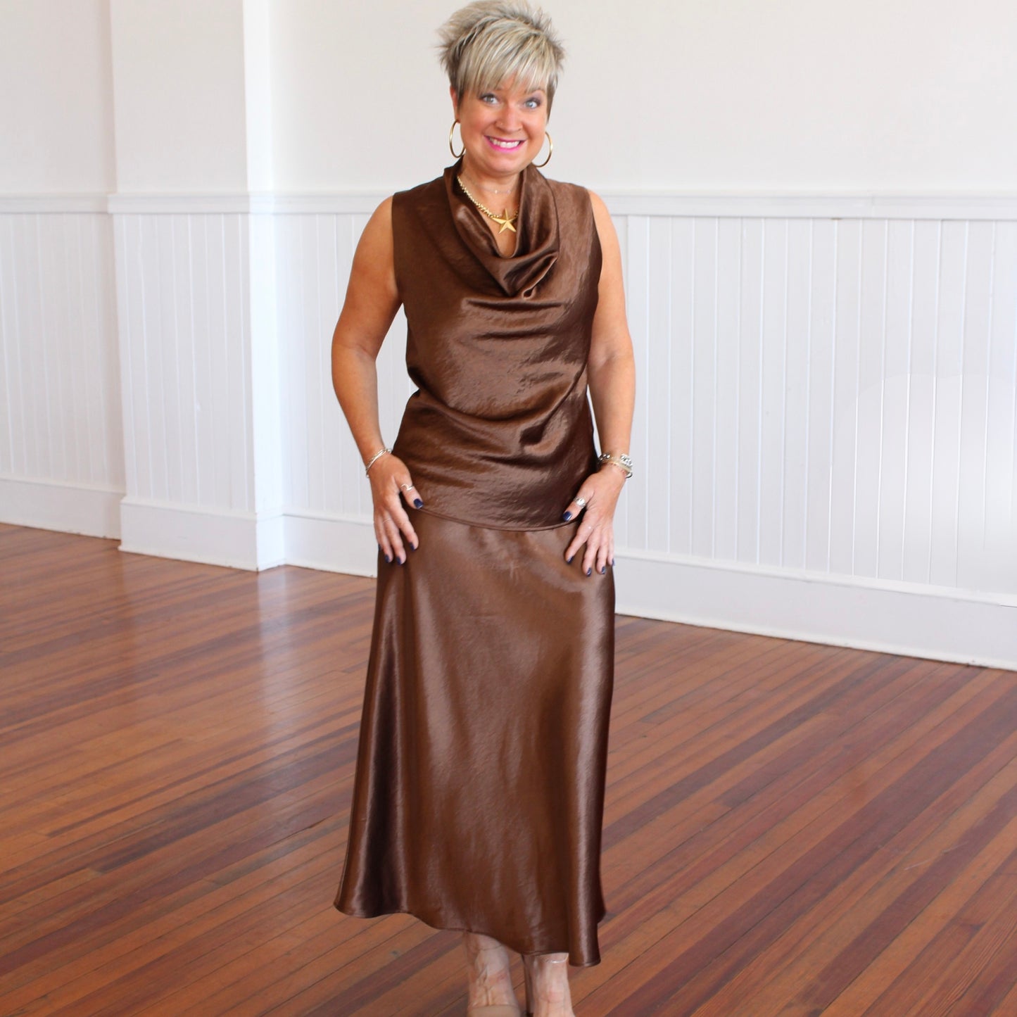Dorothy Satin Set- Bronze