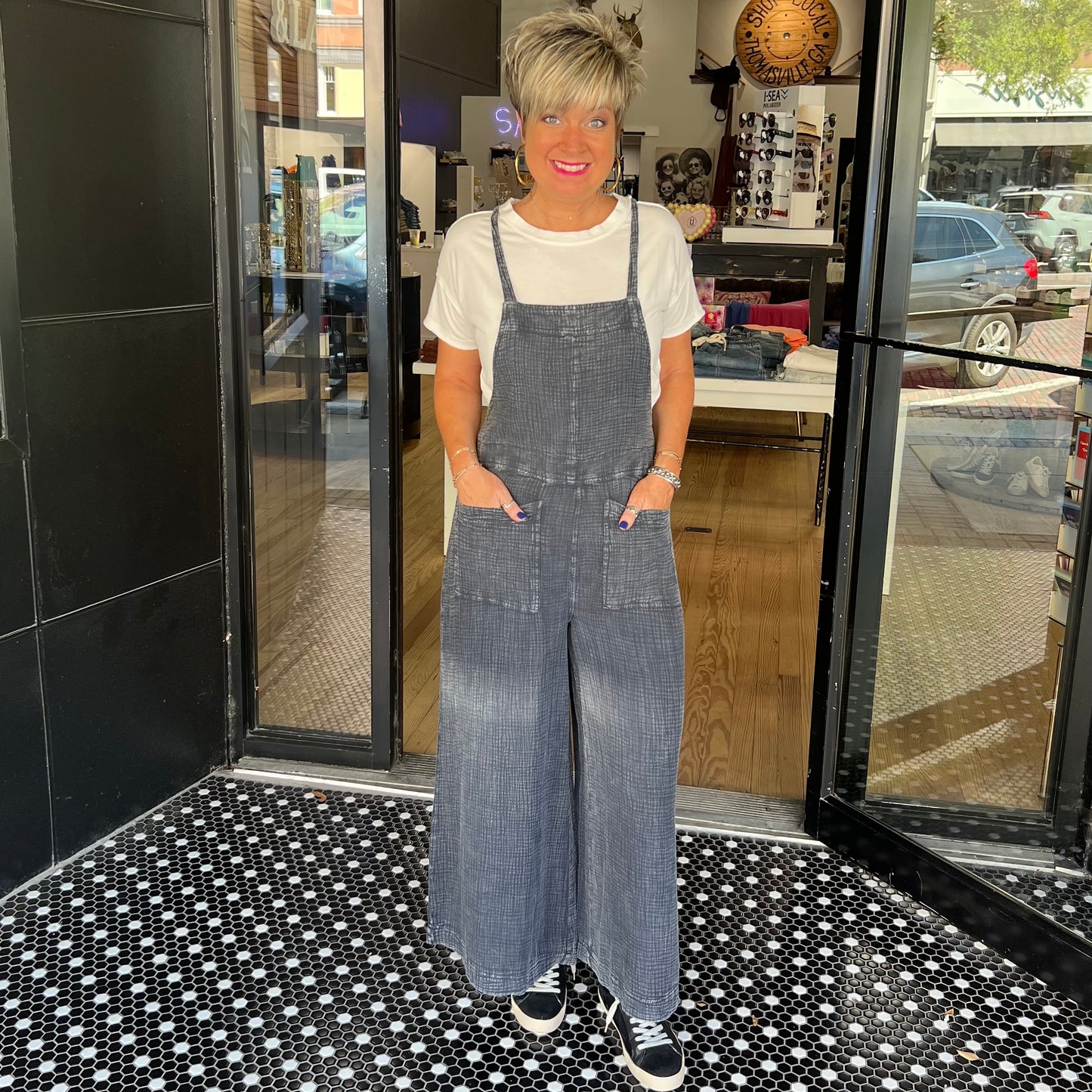 Ease Your Mind Jumpsuit - Faded Denim