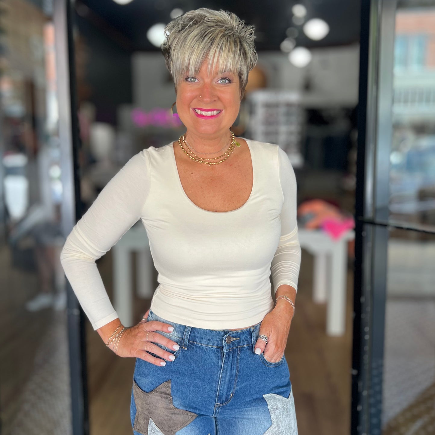 Basic Layering Top - Cream