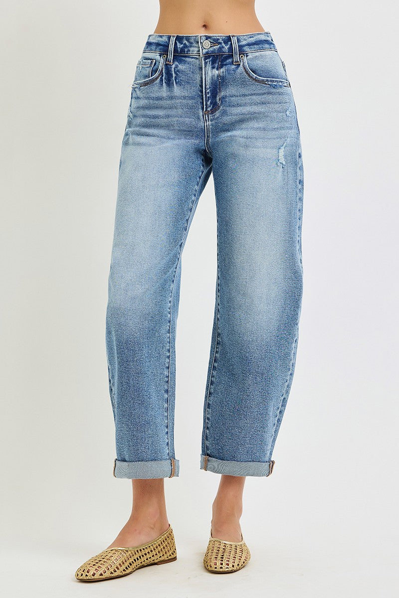 J21 Eleven Slouchy Crop Barrel Jeans - Medium