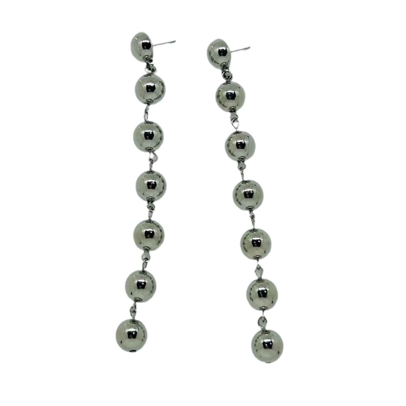 Multi Metal Ball Drop Earrings- Gold, Silver, Rose Gold