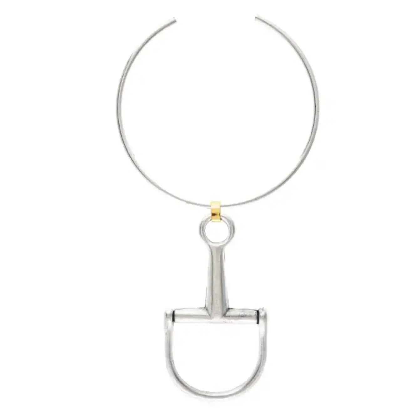 Mason Horse Bit Open Choker - Silver