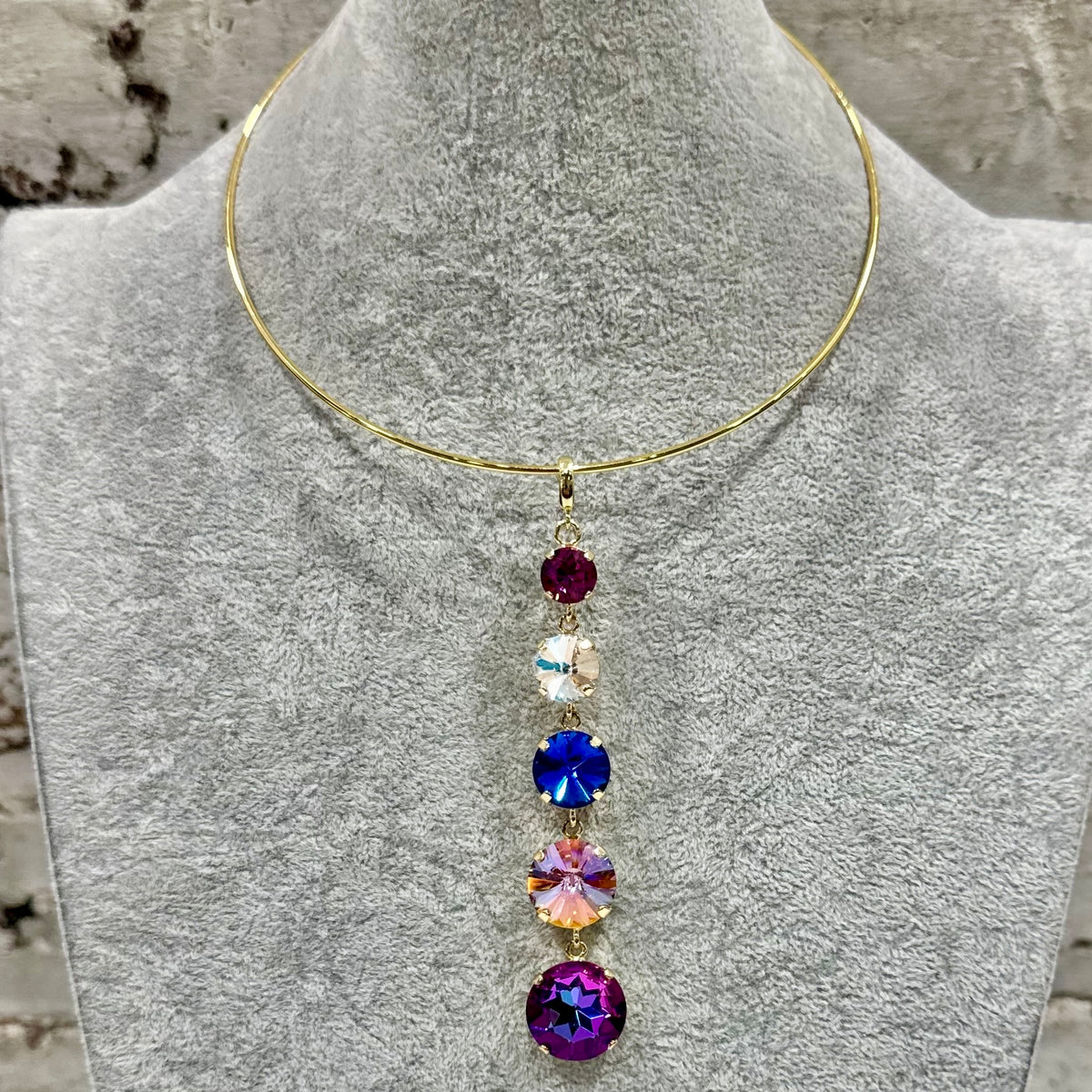 Pamela Pendant - Pink/Blue/Fuchsia