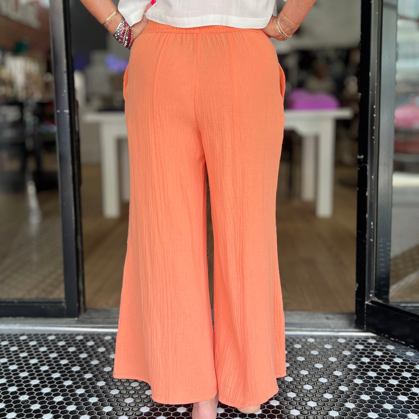 Easy Breezy Pants- Orange