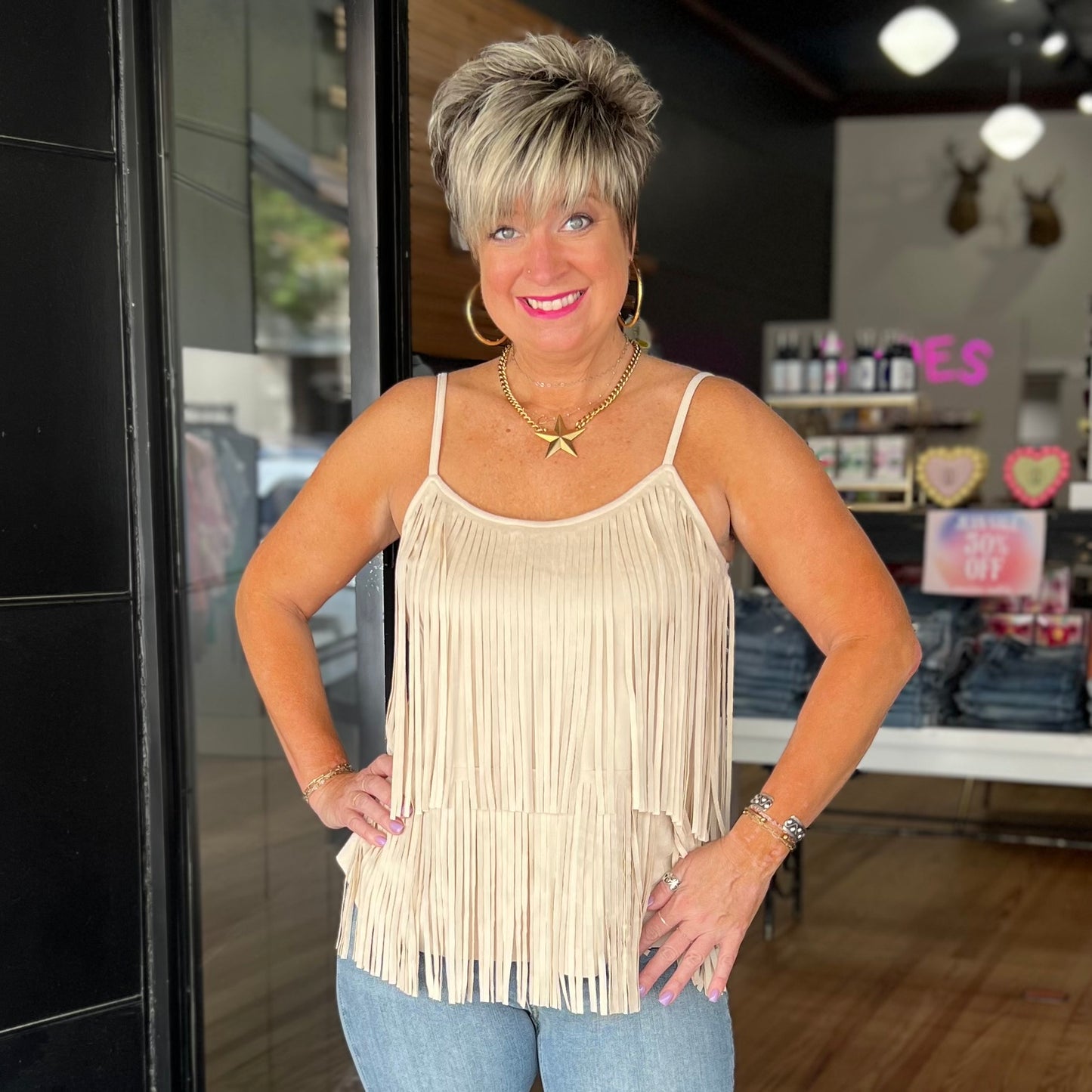 Rodeo Hippie Tank - Natural
