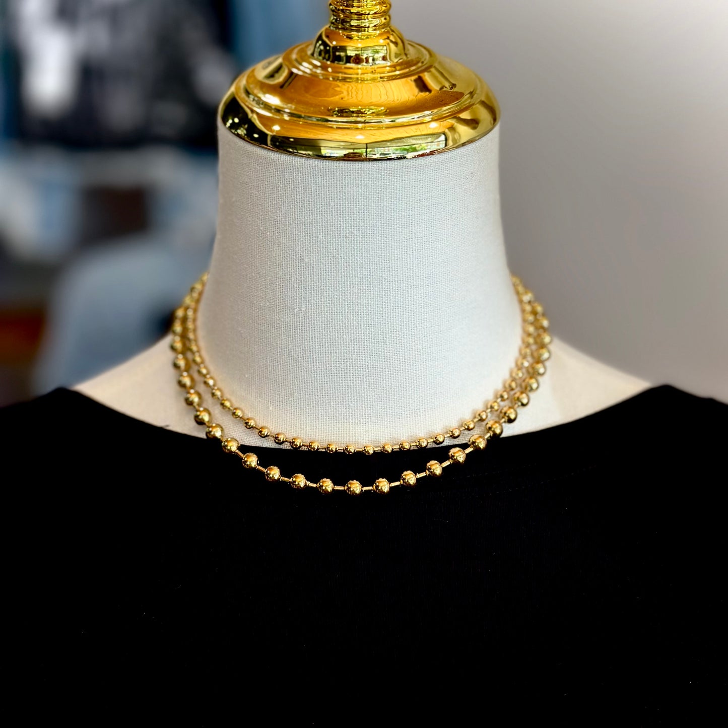 XL Gold Beaded Necklace