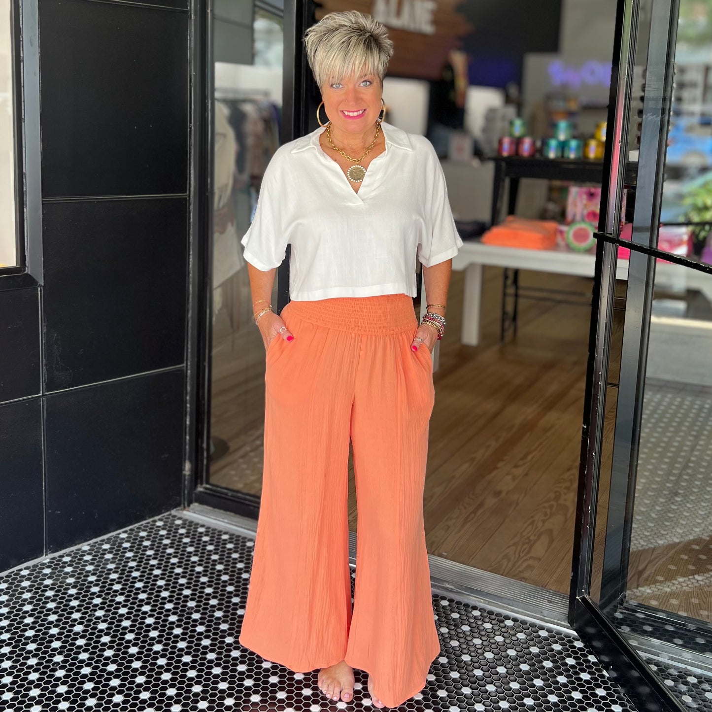 Easy Breezy Pants- Orange