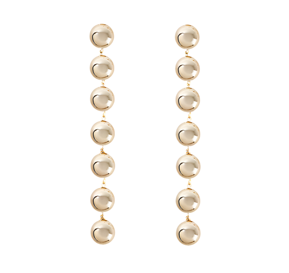 Multi Metal Ball Drop Earrings- Gold, Silver, Rose Gold