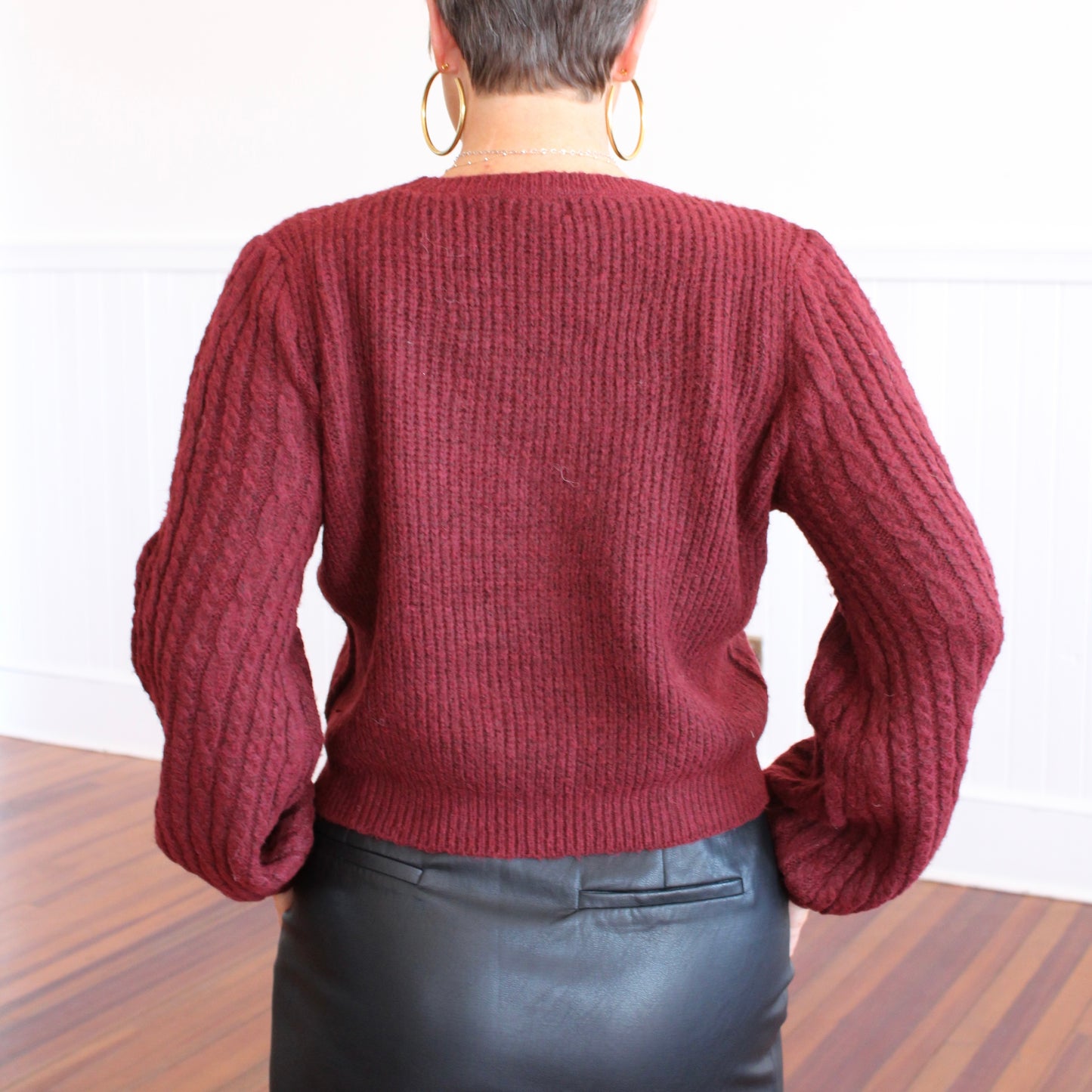 Kate's Favorite Sweater- Burgundy