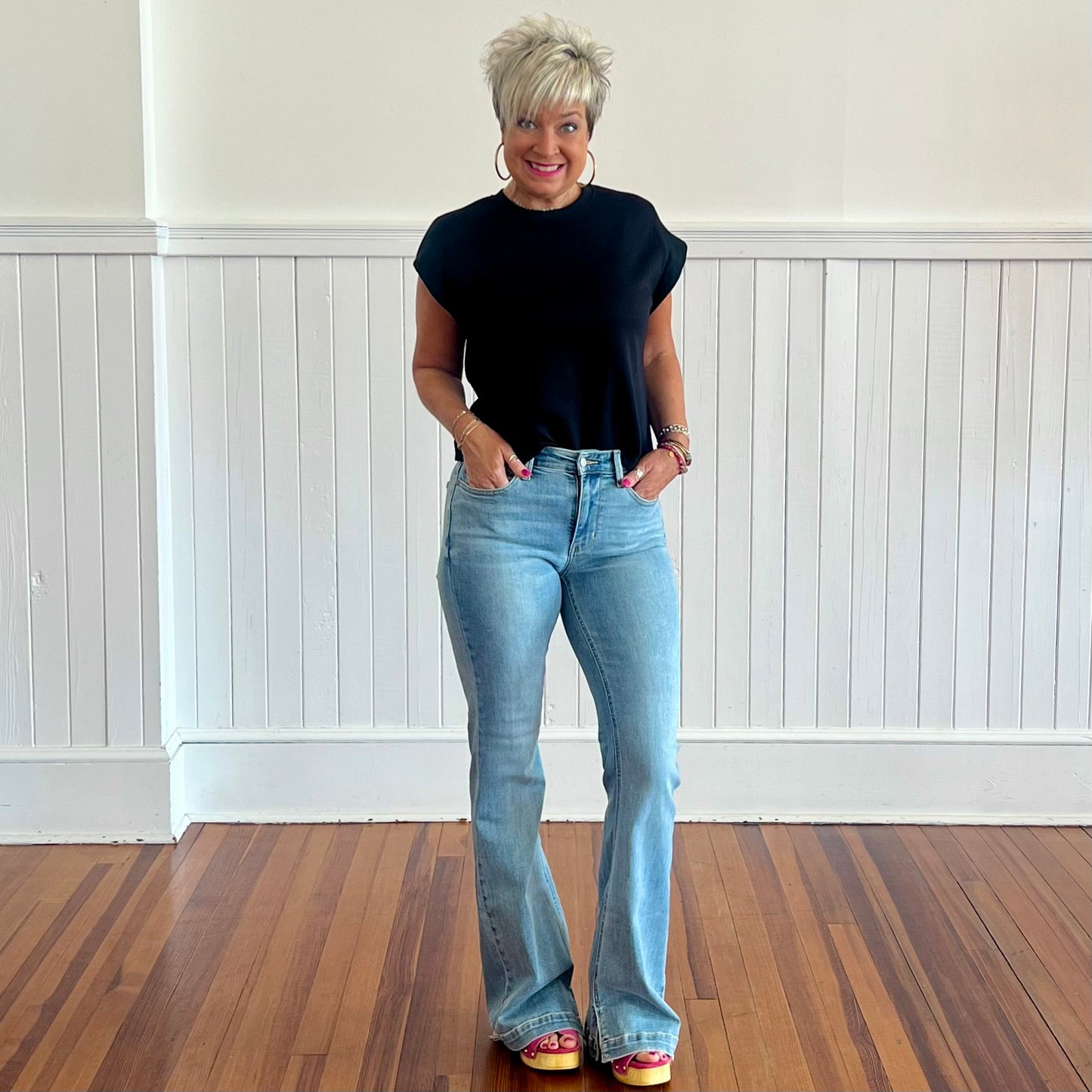 Judy Blue Midrise Flare Jeans - Choose Inseam