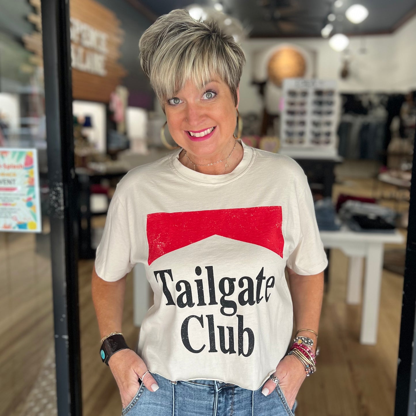 Tailgate Club Tee - Antique White