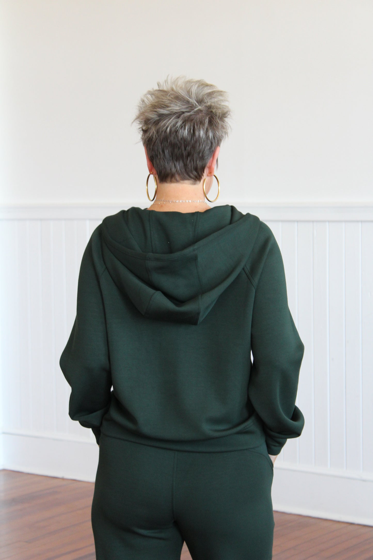 Scuba Half-Zip Hoodie- Regency Green