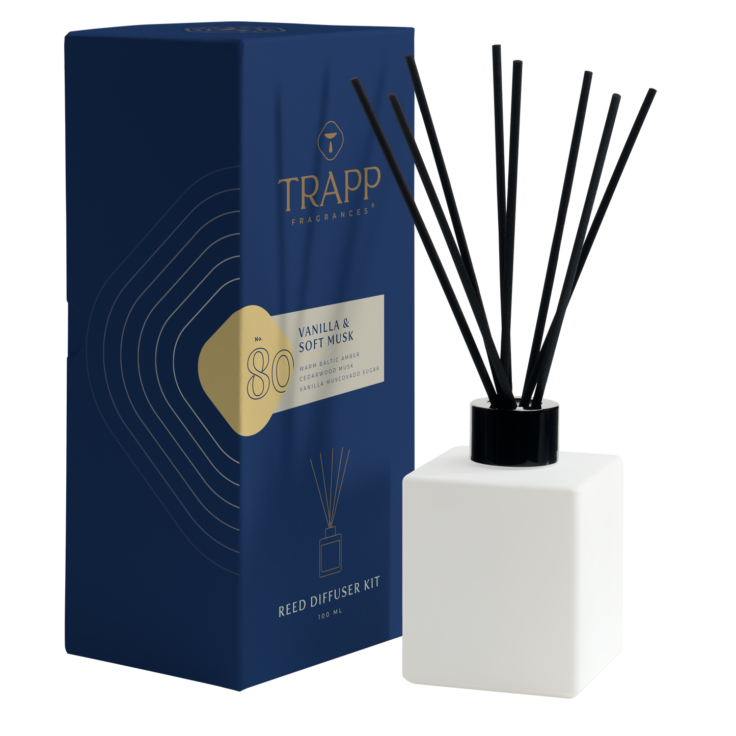 No. 80 Vanilla & Soft Musk- 4oz Reed Diffuser Kit