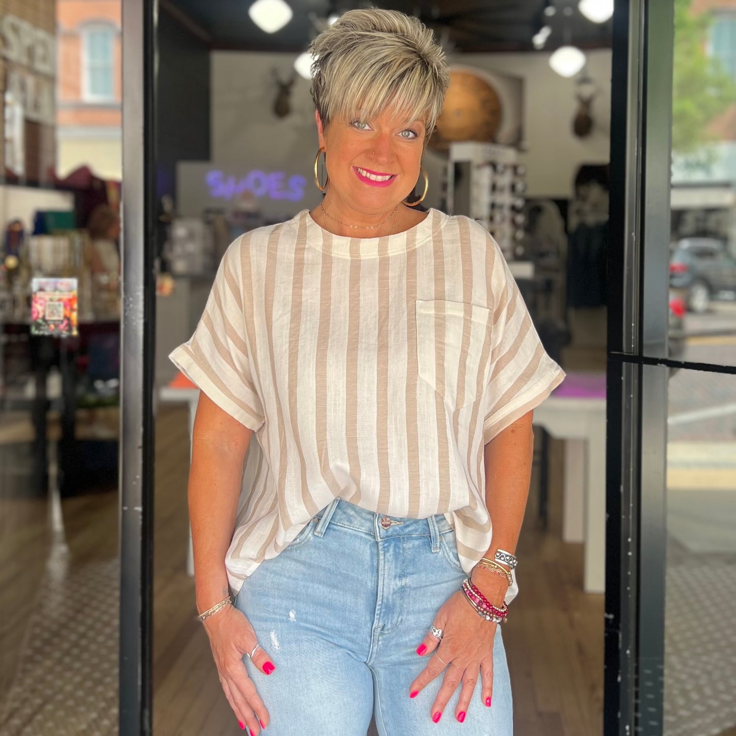 The Blake Top- Sand