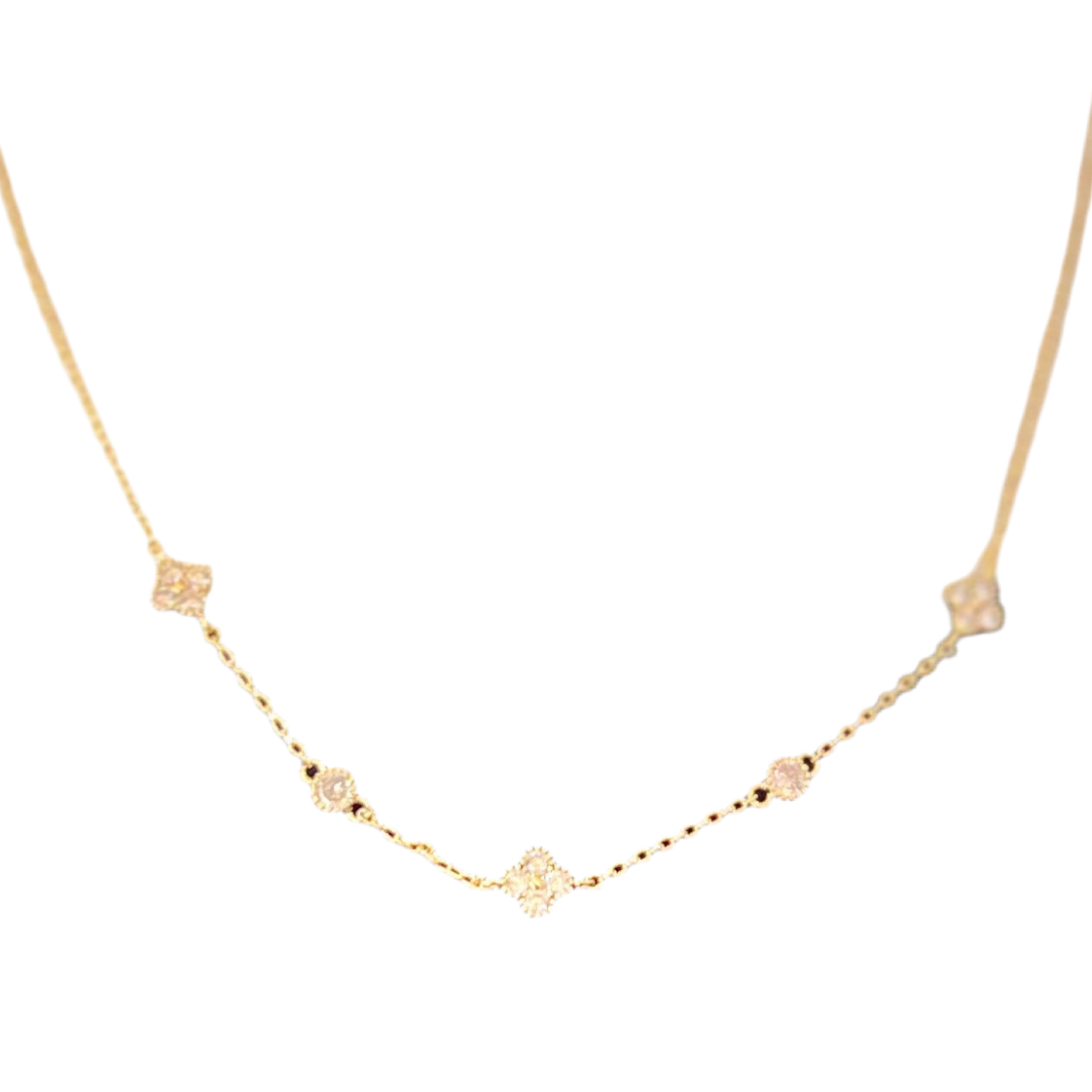 Clover Station Metal Necklace