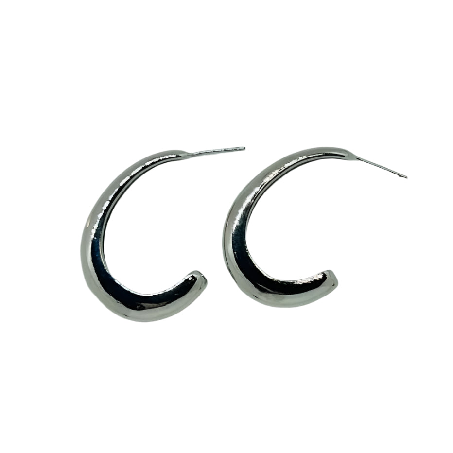 I Lub U Hoop Earrings - Silver / Gold