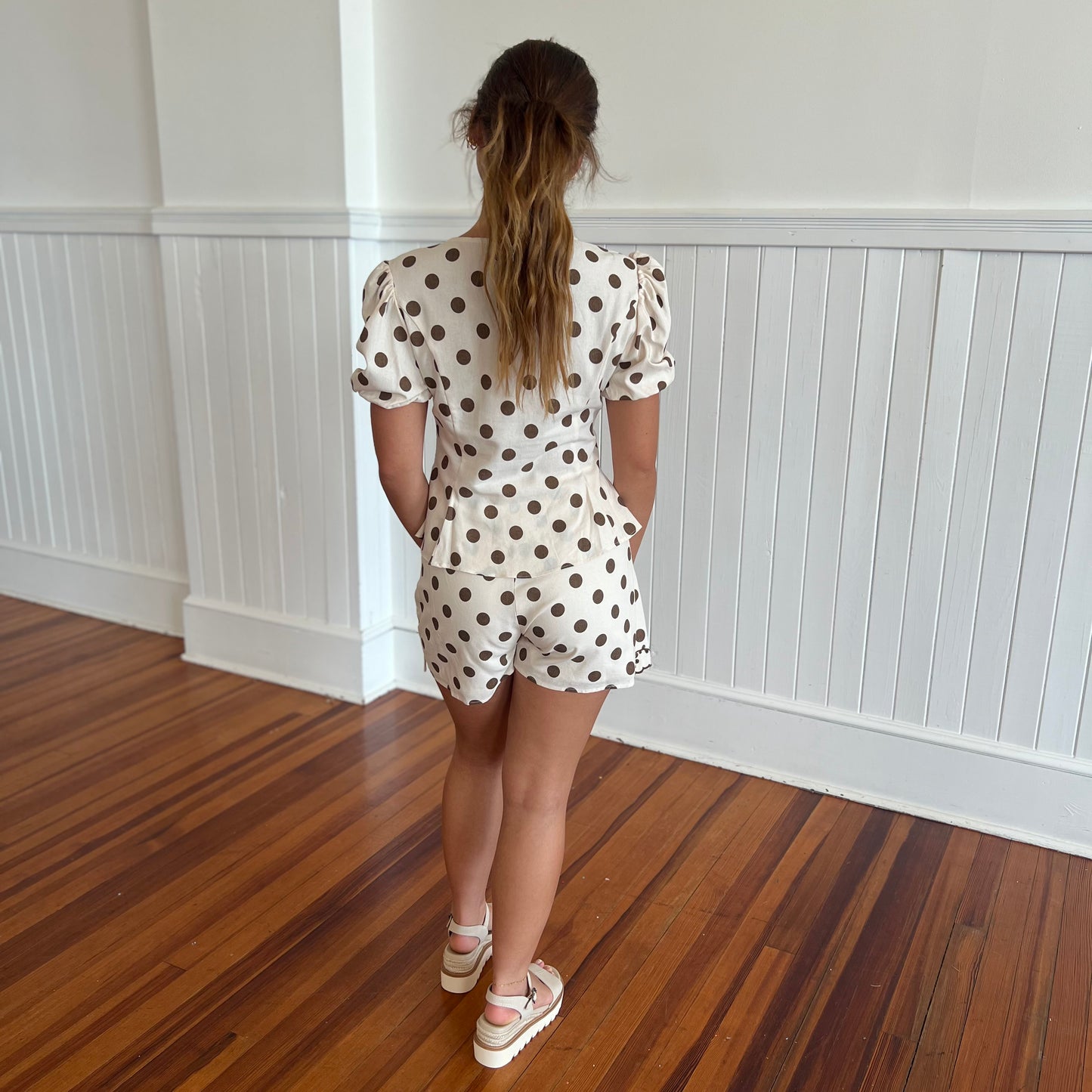 Pretty in Polka Set - Ivory/Brown