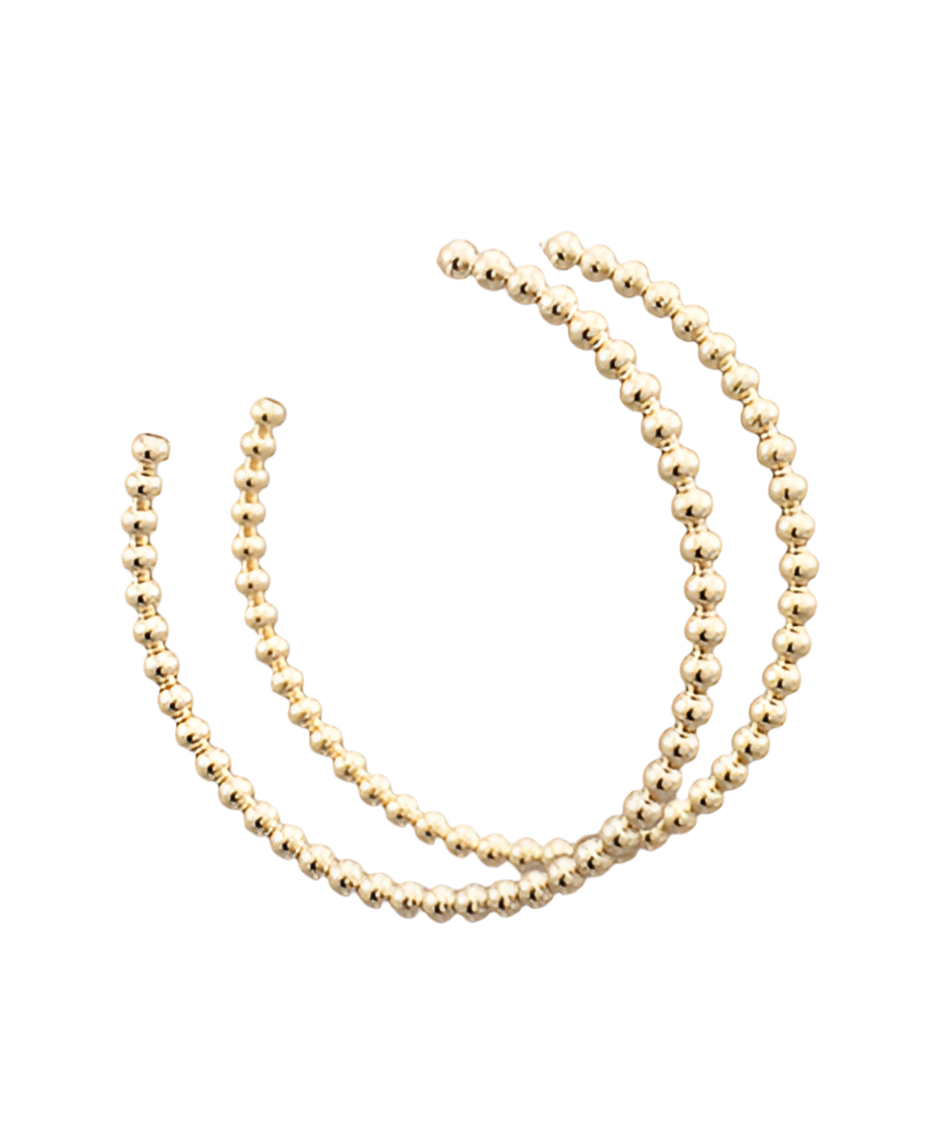 Metal Balls Open Hoops