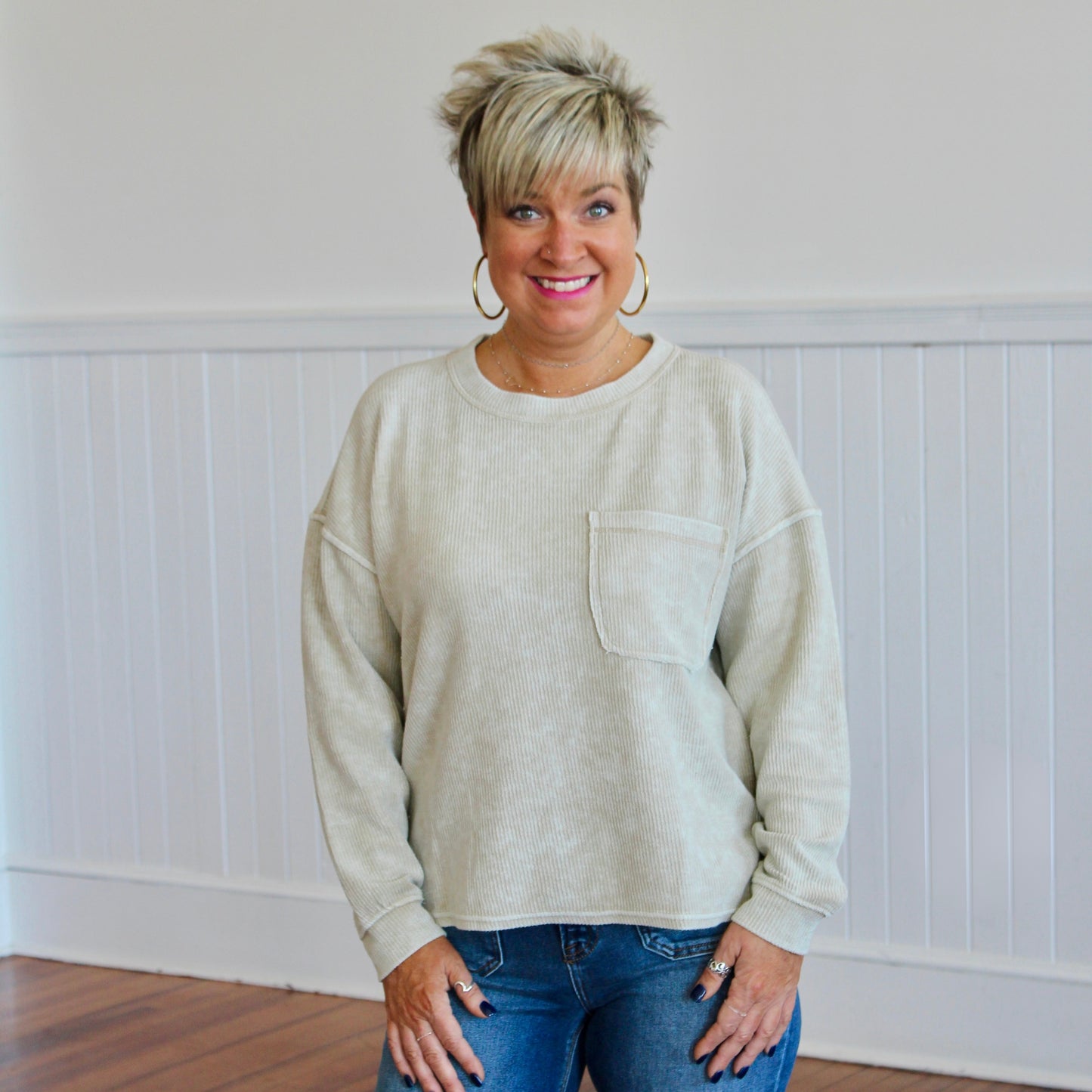 The Blake Top- Khaki