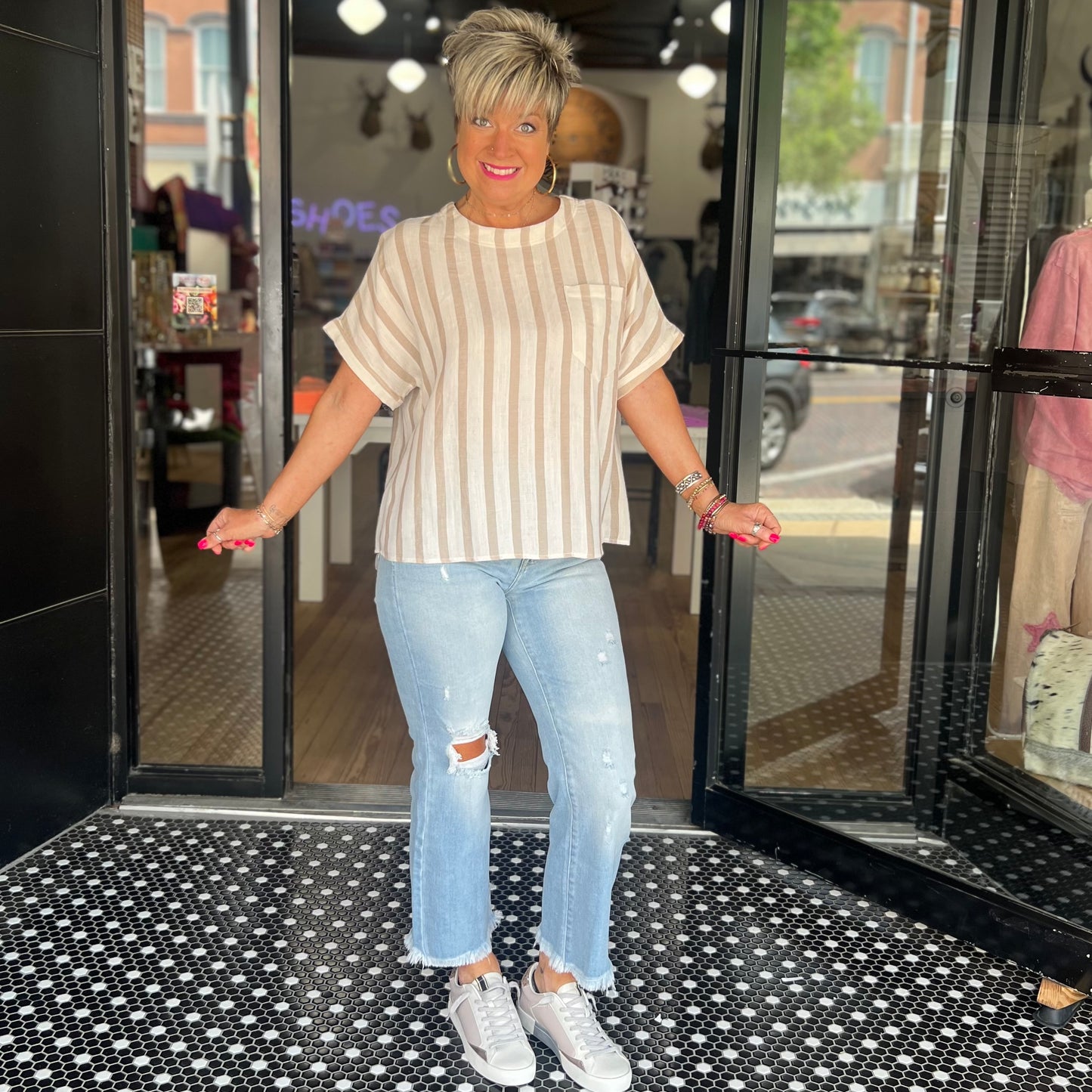 The Blake Top- Sand