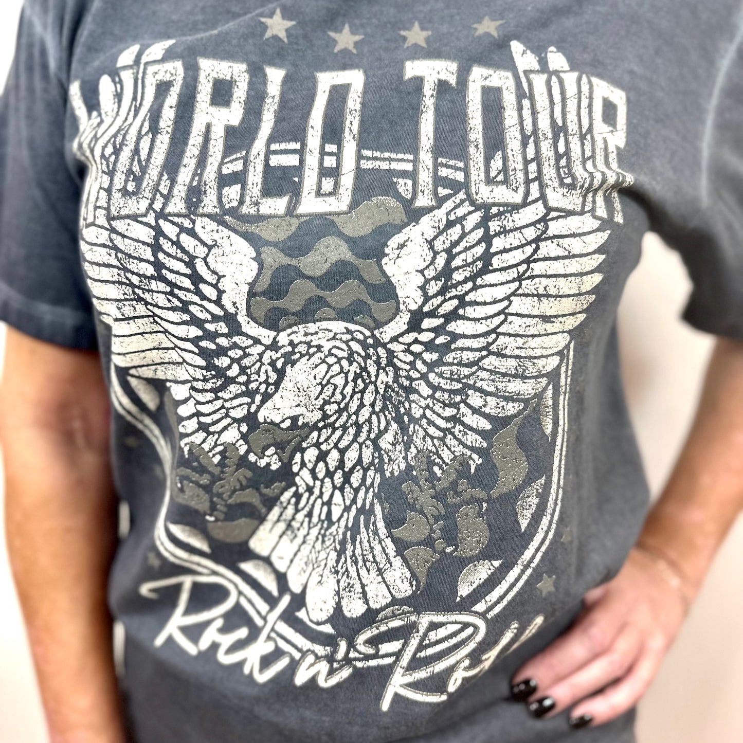 Eagle Illusion Rock Tour Tee - Black