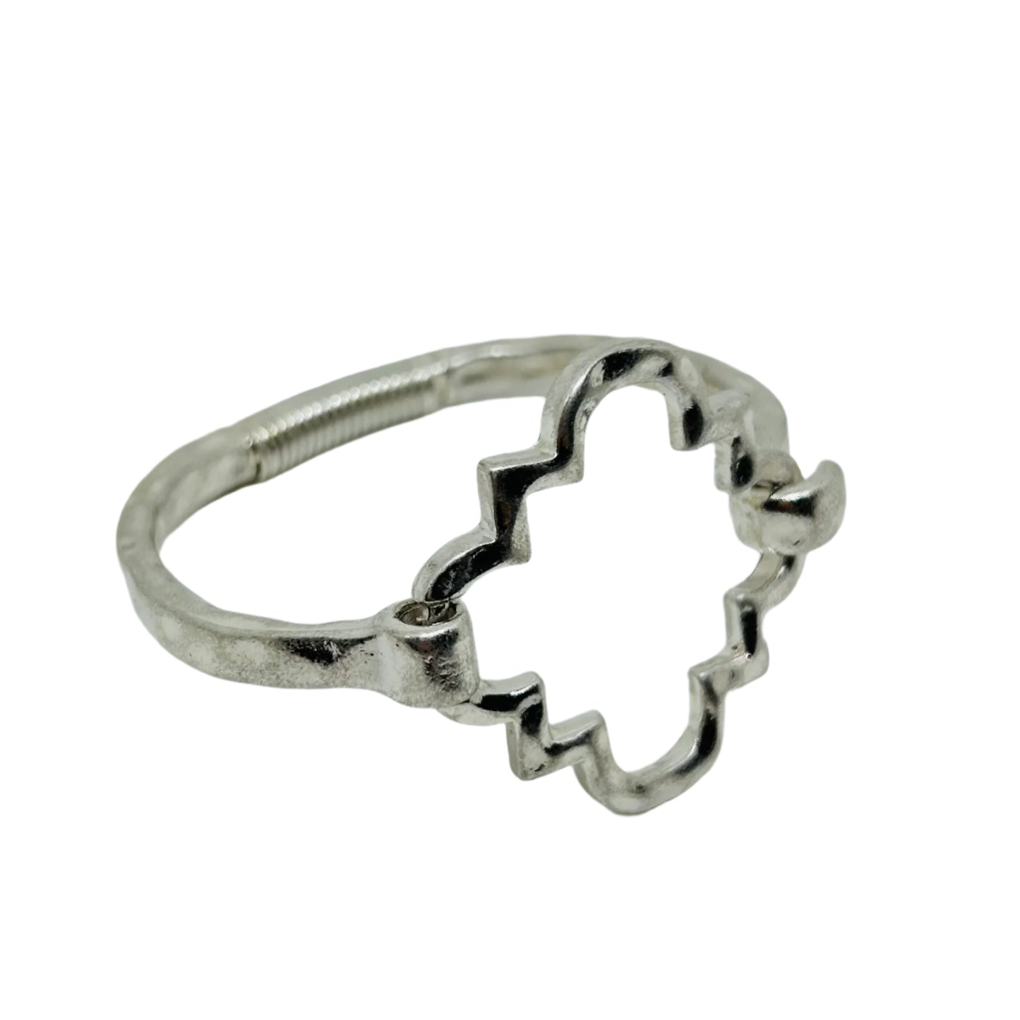 Hammered Bracelet - Clover