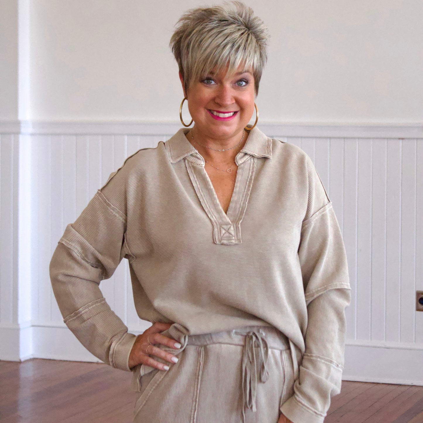 The Dallas Top- Light Mocha