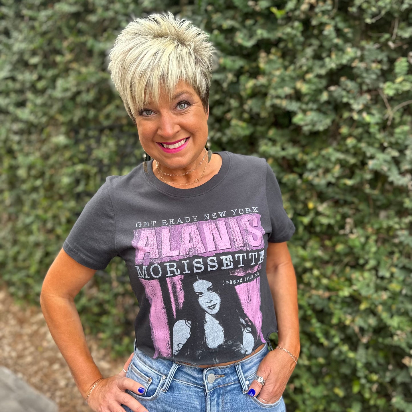 Alanis Jones Crop Tee - Black