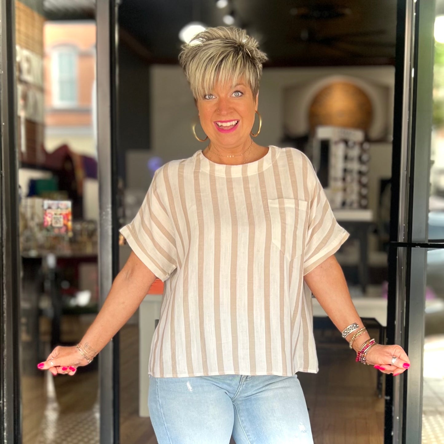 The Blake Top- Sand