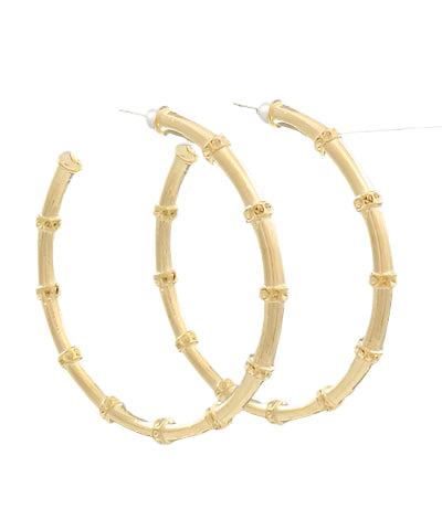 Bamboo Gold Dipped Hoops