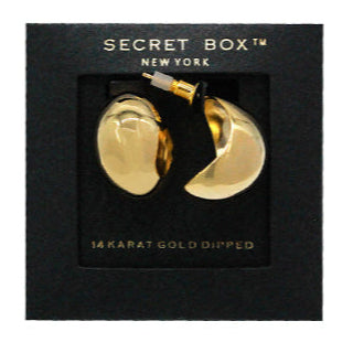 Teardrop Open Hoops - Gold