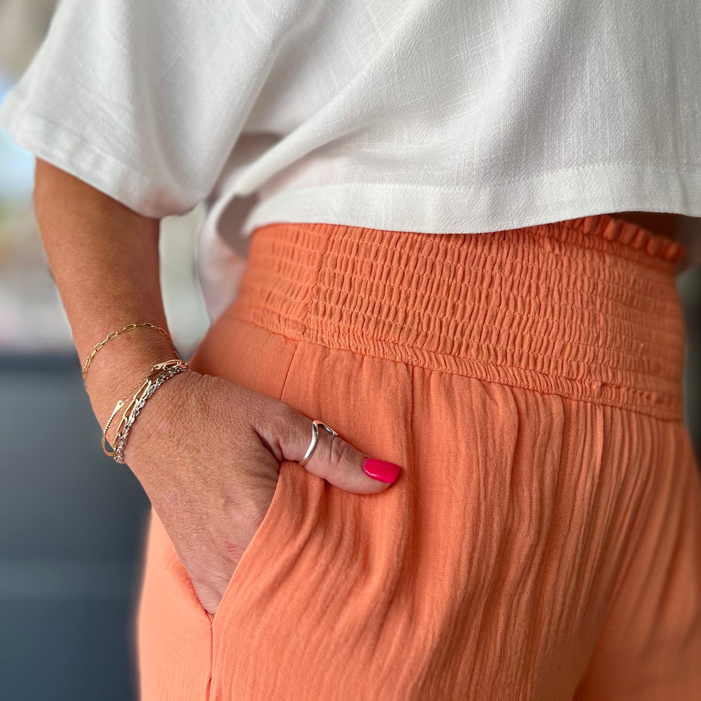 Easy Breezy Pants- Orange