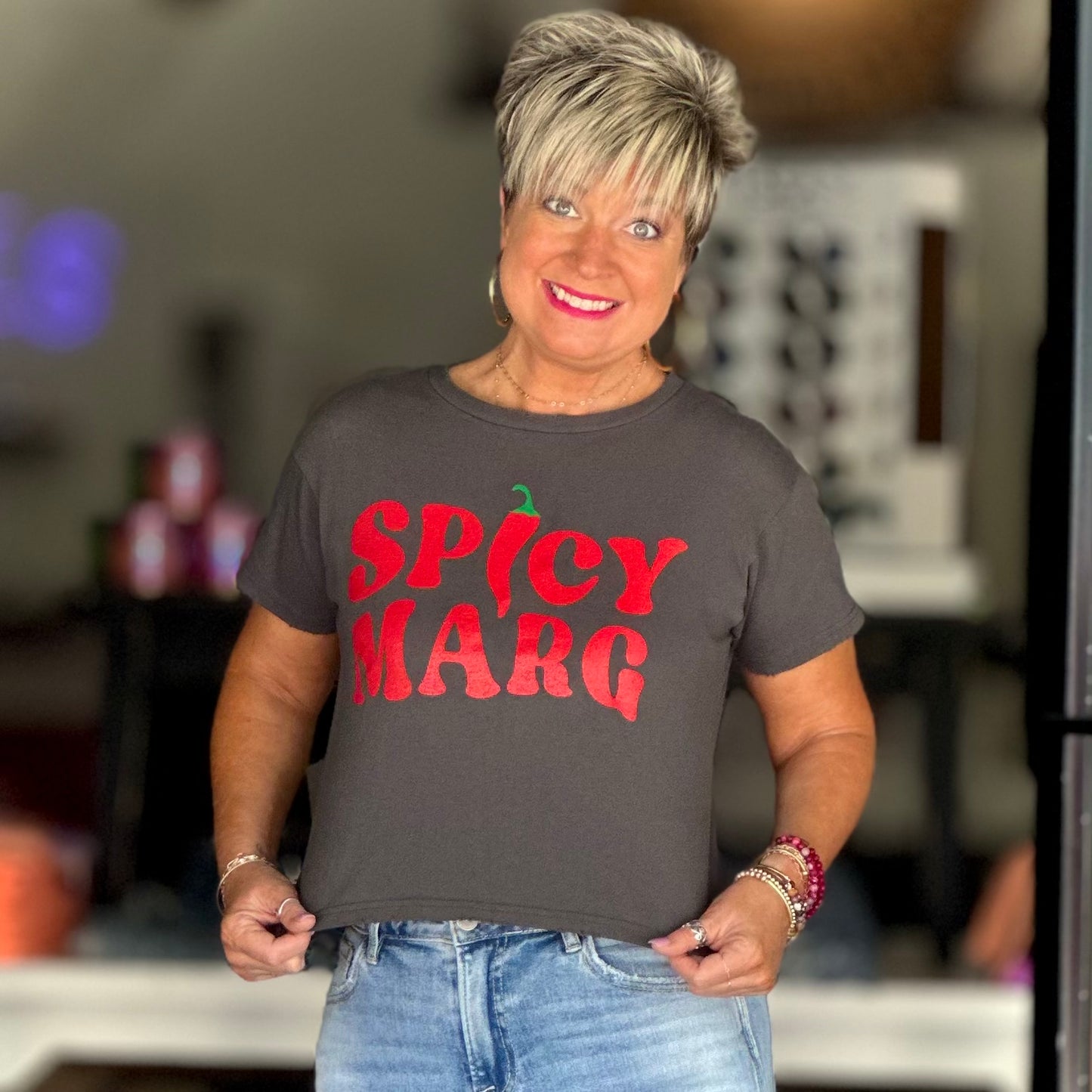 Spicy Marg Cropped Graphic Tee