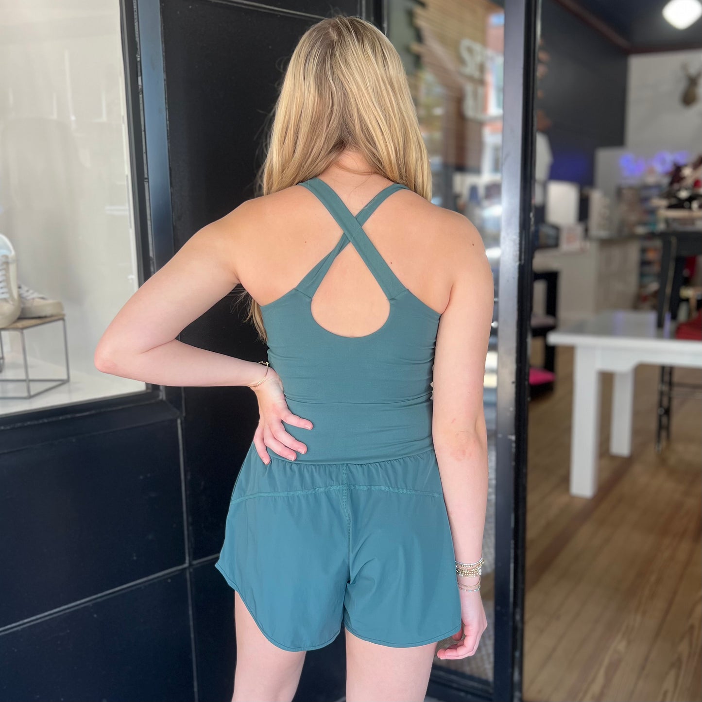Recycled Butter Nylon Runsie - Evergreen