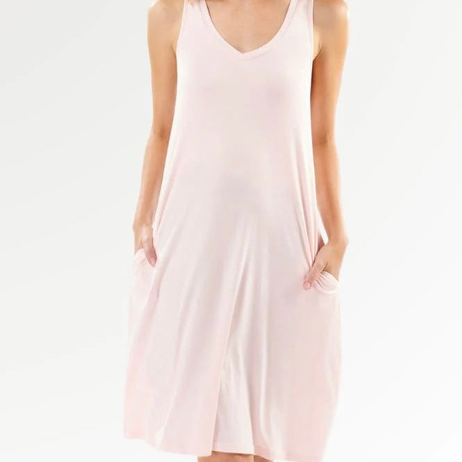 Faceplant Dreams V-Neck Nightgown: Pink