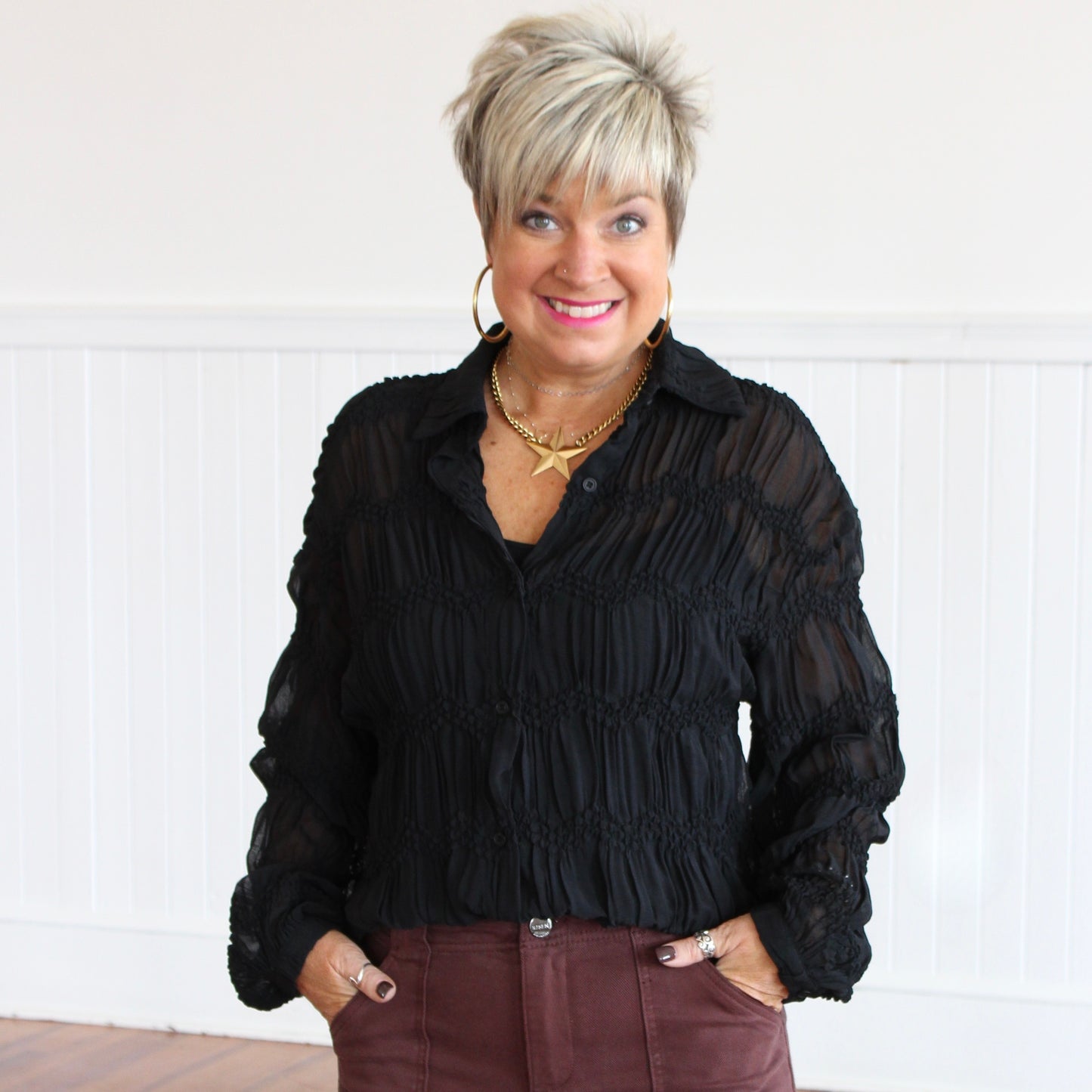 Romance is in the Air Top - Black