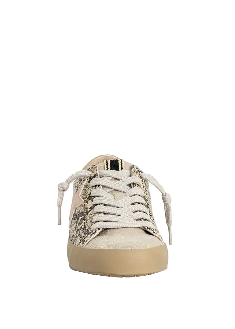 Paula Sneaker - Beige Snake
