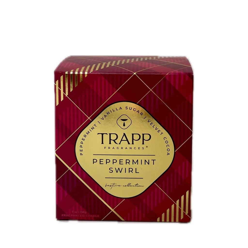 TRAPP 7 oz Candle- Peppermint Swirl