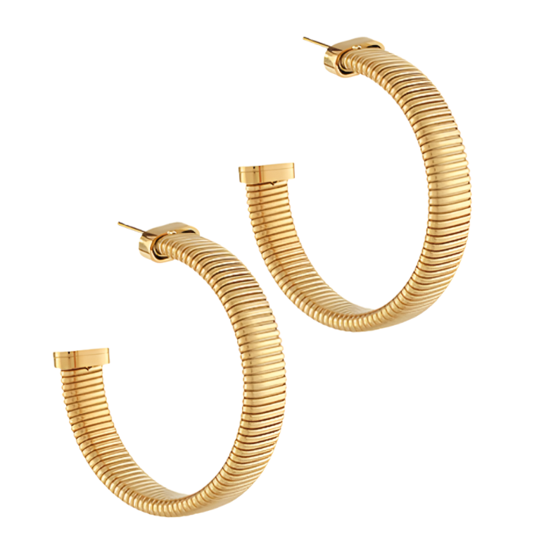 Ribbed Open Capped Hoop