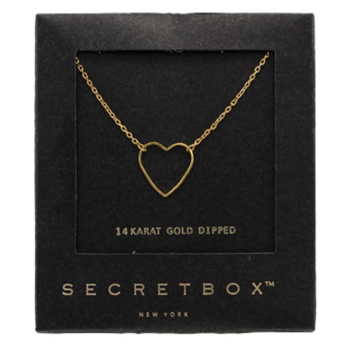 Heart Wire Necklace - Gold