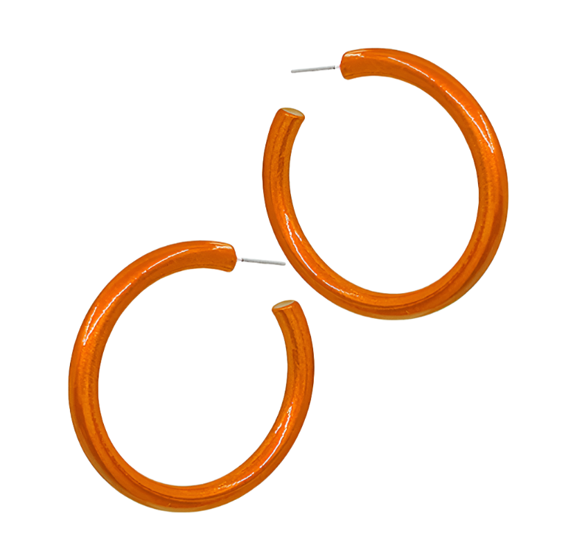 45MM Metallic Coated Hoops- Orange