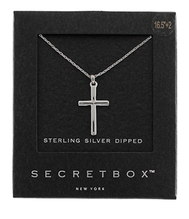 Cross Pendant Necklace - Rhodium
