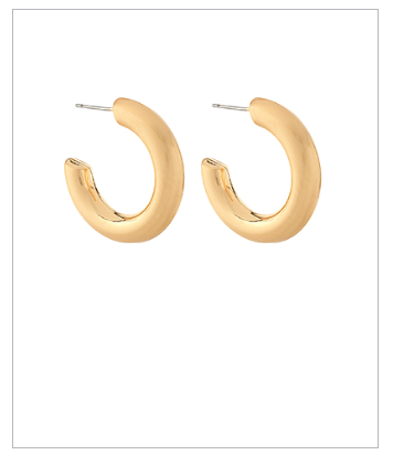 Bold Metal Open Hoops - Matte Gold
