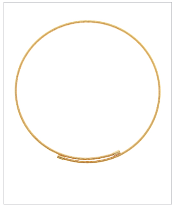 Bold Round Wire Choker - Gold