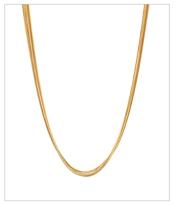 Multi Flat Snake Chain Necklace