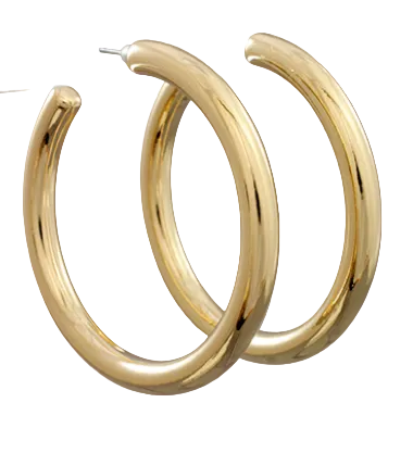 60MM Tube Hoops - Gold