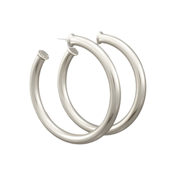 57MM Tube Hoops- Matte Silver