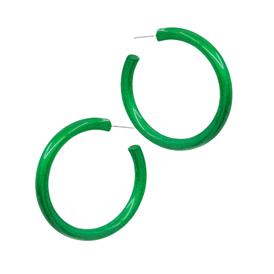 45MM Metallic Coated Hoops- Green