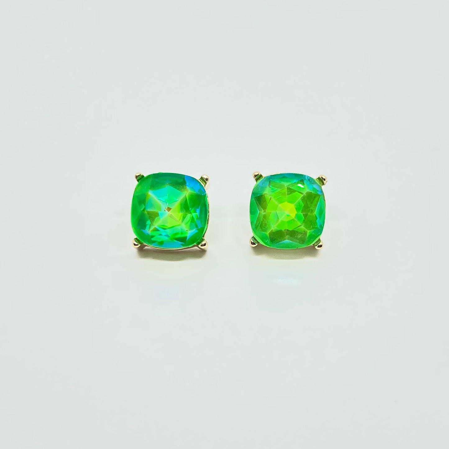 Square Crystal Post Earring