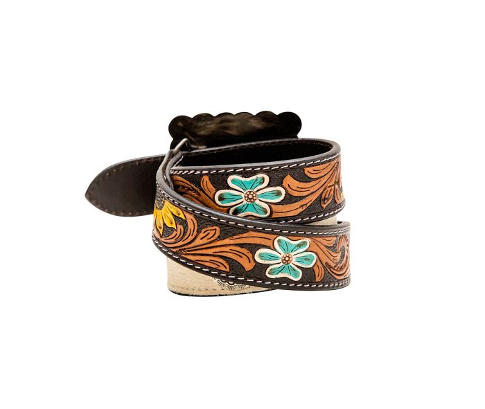 Klepto Hand Tooled Concho Belt